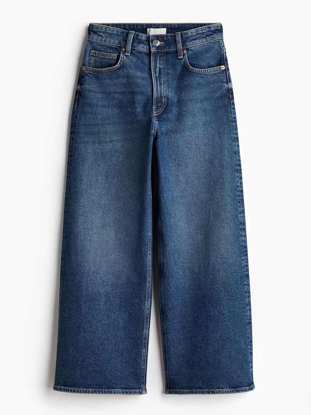 Wide leg denim jeans
